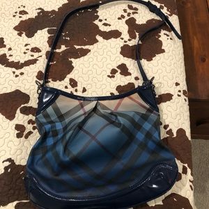 Rare Burberry Blue check crossbody/shoulder bag boho